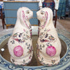 Danny's Fine Porcelain Classic Staffordshire Bunnies with A Twist! Pair of Porcelain 41363