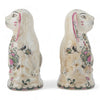 Danny's Fine Porcelain Classic Staffordshire Bunnies with A Twist! Pair of Porcelain 41363