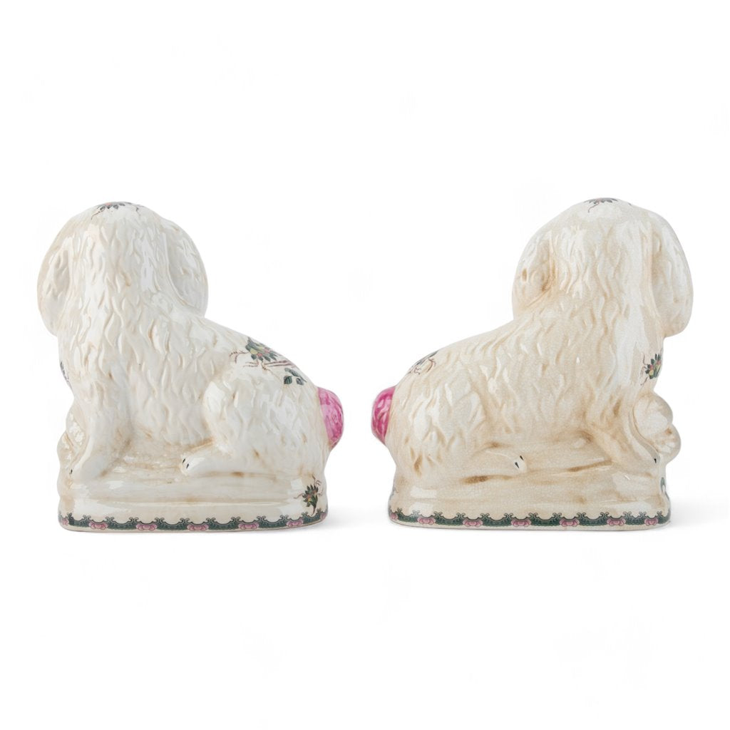 Danny's Fine Porcelain Classic Staffordshire Bunnies with A Twist! Pair of Porcelain 41363