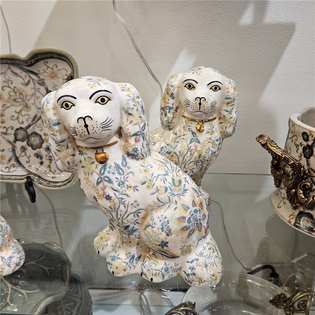 Danny's Fine Porcelain Staffordshire Dogs- Chimney - Pair