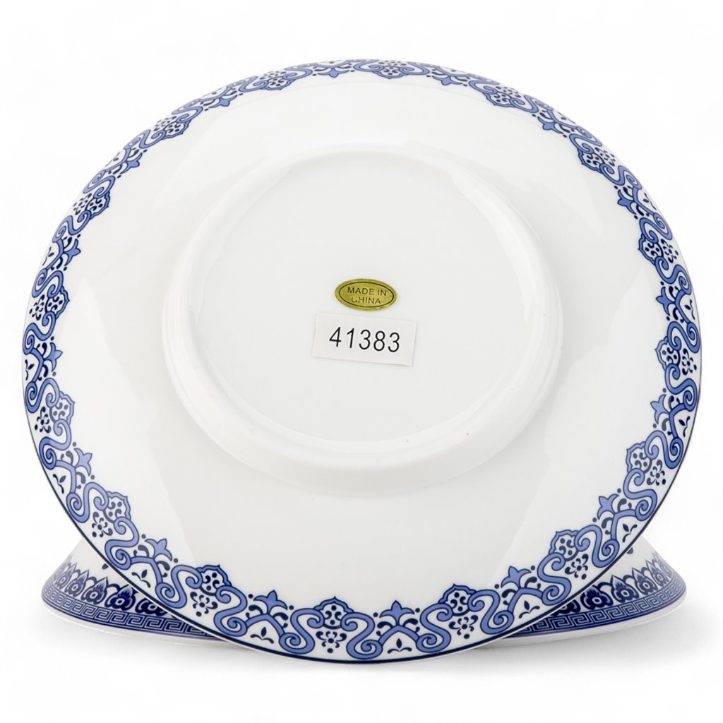 Danny's Fine Porcelain Blue & White Planter and Saucer Set of 2