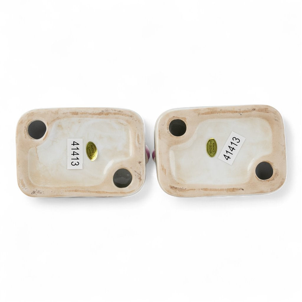 Danny's Fine Porcelain Pair Dogs-Rose Medallion