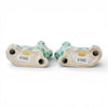 Danny's Fine Porcelain Staffordshire Small Dog - Teal Fishnet (Min 2 Pairs)