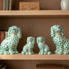 Danny's Fine Porcelain Staffordshire Small Dog - Teal Fishnet (Min 2 Pairs)