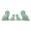 Danny's Fine Porcelain Staffordshire Small Dog - Teal Fishnet (Min 2 Pairs)