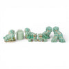 Danny's Fine Porcelain Staffordshire Small Dog - Teal Fishnet (Min 2 Pairs)