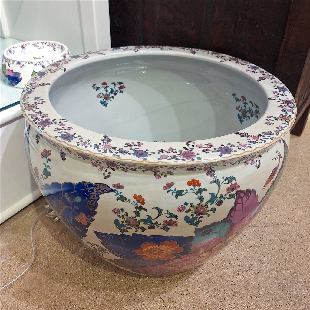 Danny's Fine Porcelain Fishbowl - Tobacco Leaf 18-Inch – Tobacco Leaf Porcelain Fishbowl