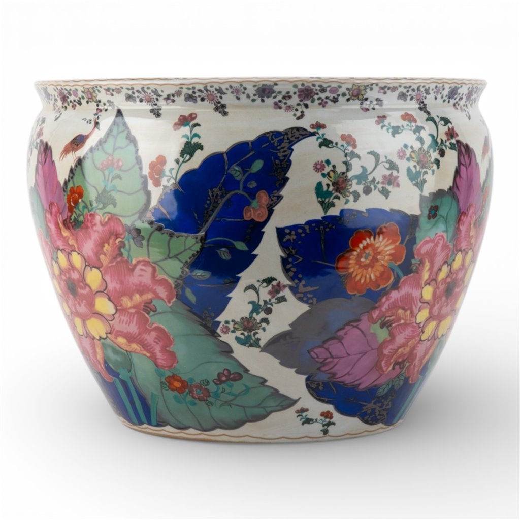 Danny's Fine Porcelain Fishbowl - Tobacco Leaf 18-Inch – Tobacco Leaf Porcelain Fishbowl