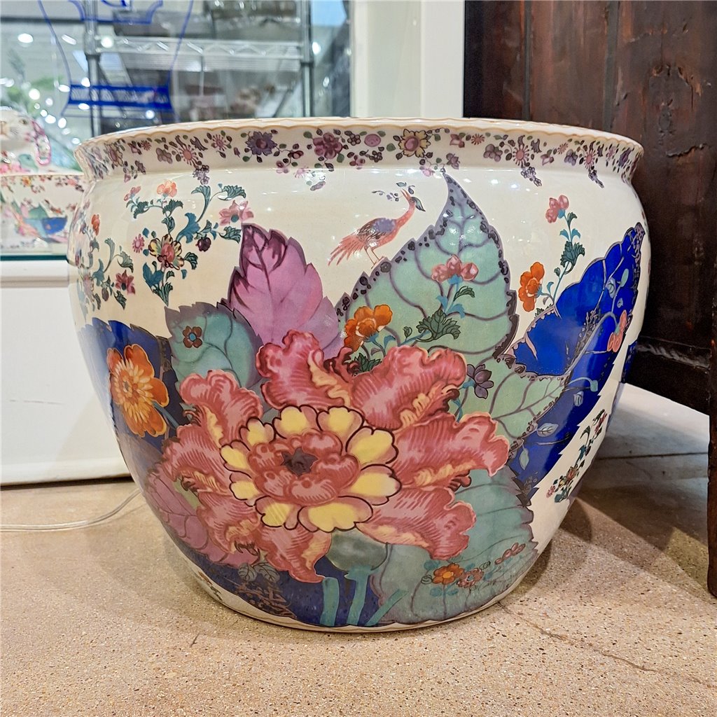 Danny's Fine Porcelain Fishbowl - Tobacco Leaf 18-Inch – Tobacco Leaf Porcelain Fishbowl