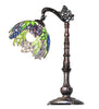 20" High Tiffany Honey Locust Bridge Arm Table Lamp