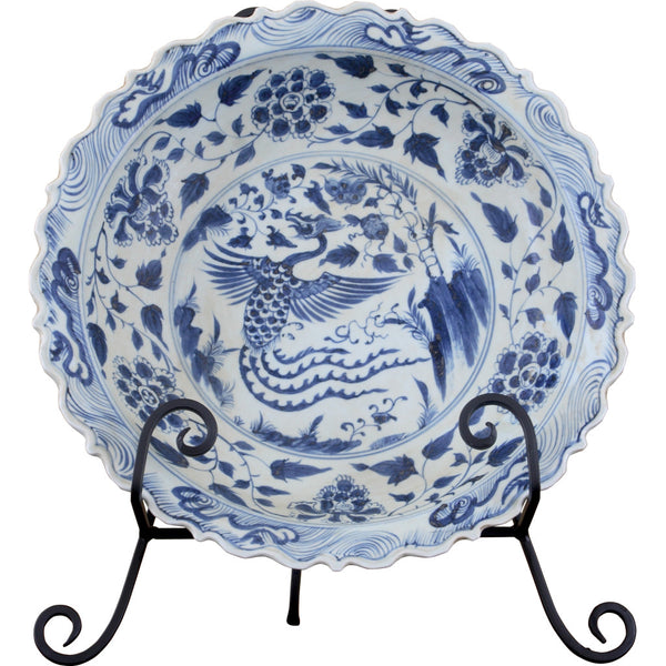 Danny's Fine Porcelain Platter Blue & White Classic