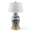 Danny's Fine Porcelain 34h X 19d Garden Jar Lamp - Gold Base