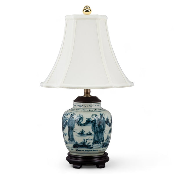 Danny's Fine Porcelain Blue & White Lamp-People(320-12-Be)