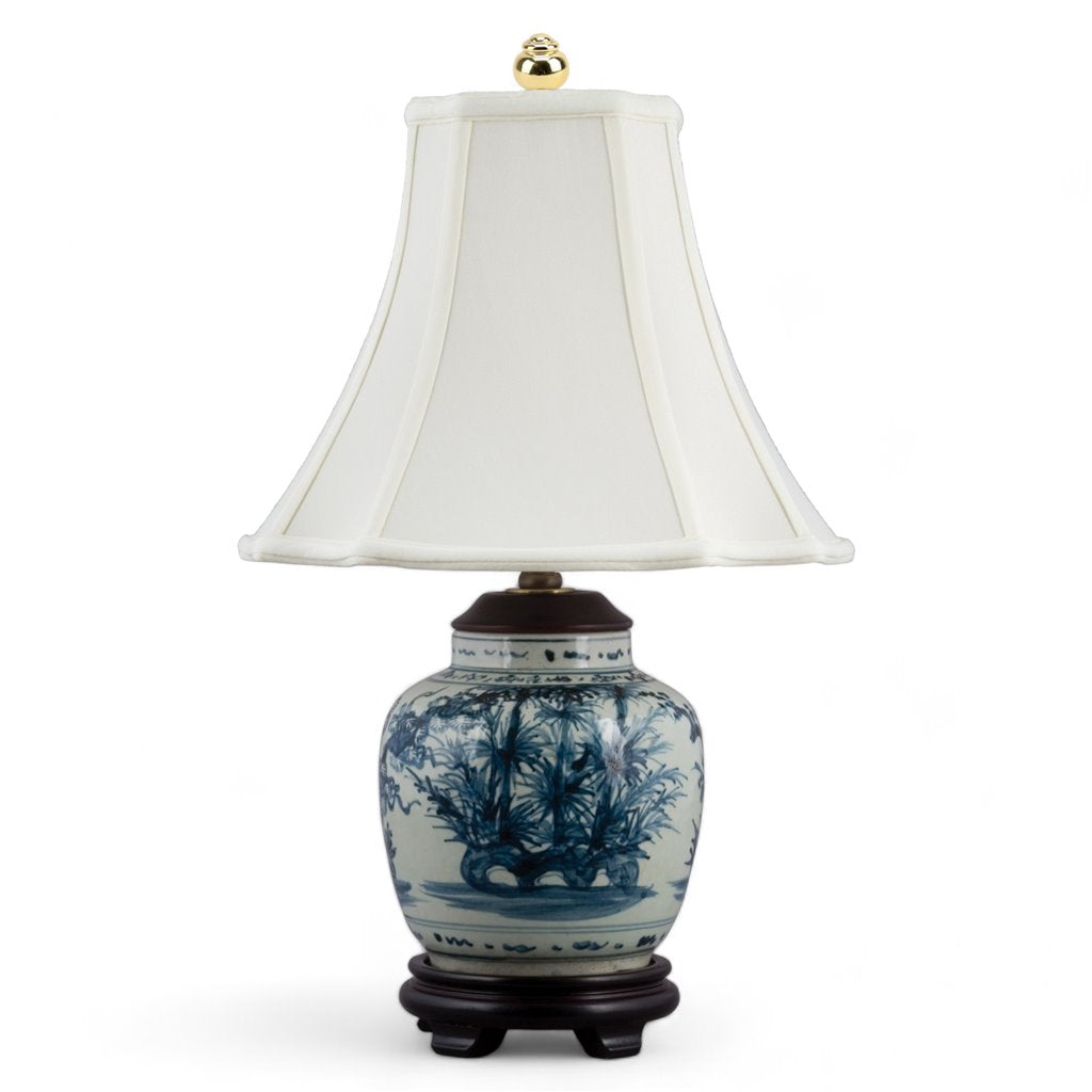 Danny's Fine Porcelain Blue & White Lamp-Floral (classic) 320-12-Be