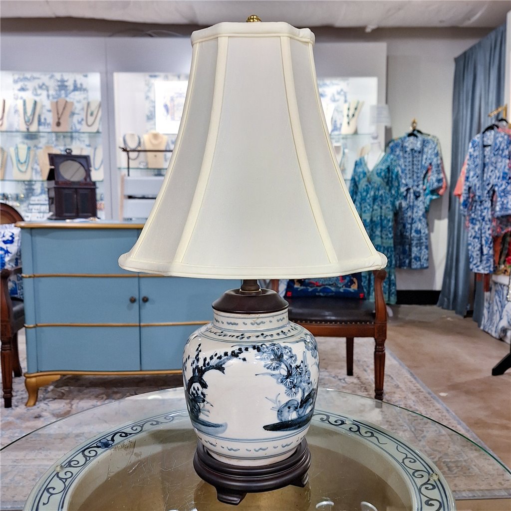 Danny's Fine Porcelain Blue & White Lamp-Floral (classic) 320-12-Be