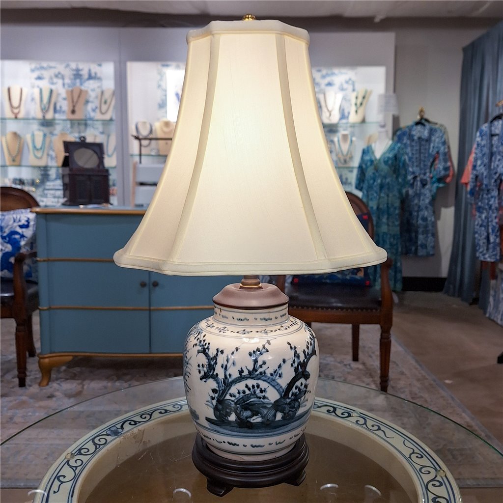 Danny's Fine Porcelain Blue & White Lamp-Floral (classic) 320-12-Be