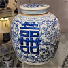 Danny's Fine Porcelain Blue & White- Double Happiness Lidded Jar