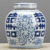 Danny's Fine Porcelain Blue & White- Double Happiness Lidded Jar