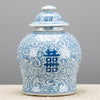 Danny's Fine Porcelain Blue & White- Double Happiness Ginger Jar (classic)