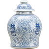 Danny's Fine Porcelain Blue & White- Double Happiness Ginger Jar (classic)