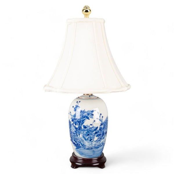 Danny's Fine Porcelain Blue & White Lidded Jar Lamp-Garden(320-10-Be)