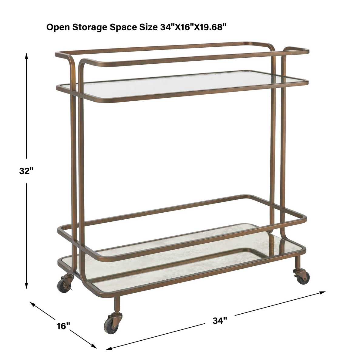 Uttermost Erivo Bar Cart - CLOSEOUT
