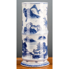 Danny's Fine Porcelain Blue & White Porcelain Bamboo Shaped Vase
