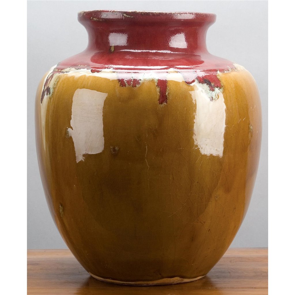 Danny's Fine Porcelain Red Majolica Vase (ac96b-66)