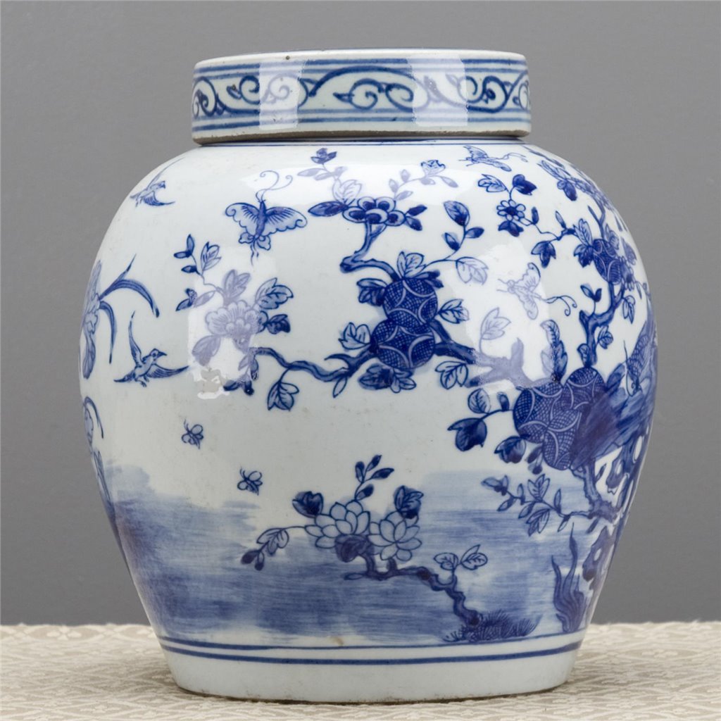 Danny's Fine Porcelain Porcelain Lidded Jar Blue & White