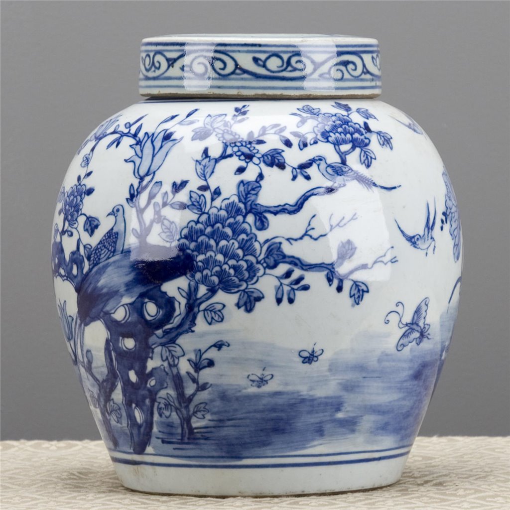 Danny's Fine Porcelain Porcelain Lidded Jar Blue & White