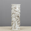 Danny's Fine Porcelain Porcelain Carved Vase - White Floral (classic)