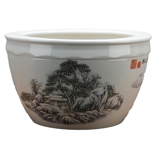 Danny's Fine Porcelain 16d X 10 Fishbowl-Snow Scene
