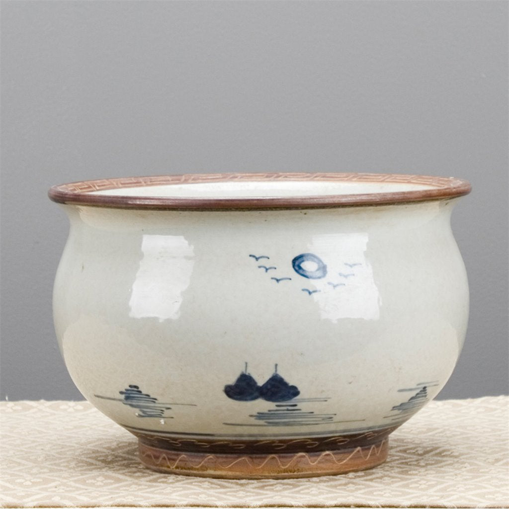 Danny's Fine Porcelain Round Basin- Classic Blue & White