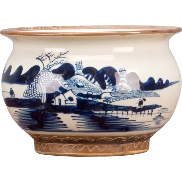 Danny's Fine Porcelain Round Basin- Classic Blue & White