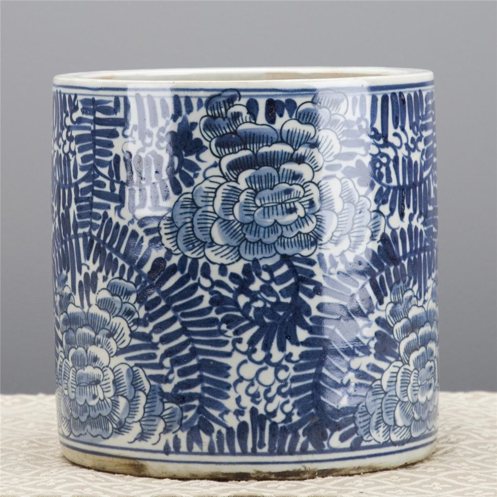 Danny's Fine Porcelain Round Bucket- Classic Blue & White