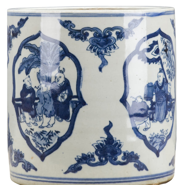 Danny's Fine Porcelain Round Bucket- Classic Blue & White