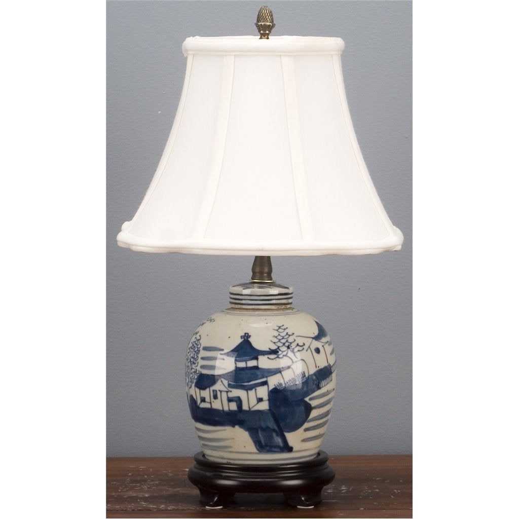 Danny's Fine Porcelain Small Ball Jar Lamp - Classic Blue & White