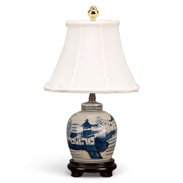 Danny's Fine Porcelain Small Ball Jar Lamp - Classic Blue & White