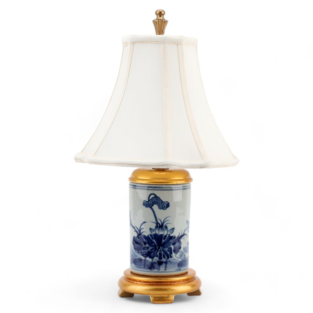 Danny's Fine Porcelain Pencil Holder Lamp - Classic Blue & White