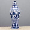 Danny's Fine Porcelain Hexagonal Jar - Blue & White