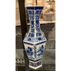 Danny's Fine Porcelain Hexagonal Vase Blue & White