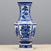 Danny's Fine Porcelain Hexagonal Vase Blue & White