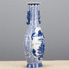 Danny's Fine Porcelain Porcelain Scallop Shape Vase-Blue & White