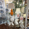 Danny's Fine Porcelain Hexagonal Porcelain Lidded Jar-Hand-Painted Scene