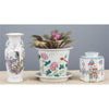 Danny's Fine Porcelain Hexagonal Porcelain Lidded Jar-Hand-Painted Scene