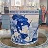 Danny's Fine Porcelain Classic Pot- Blue & White Child and Fish