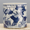 Danny's Fine Porcelain Classic Pot- Blue & White Child and Fish