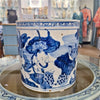 Danny's Fine Porcelain Classic Pot- Blue & White Child and Fish