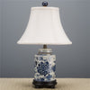 Danny's Fine Porcelain Round Tea Jar Lamp- Blue & White Flower(108-12-Be)