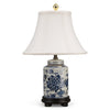 Danny's Fine Porcelain Round Tea Jar Lamp- Blue & White Flower(108-12-Be)